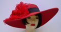 Red 5-6 Brim Derby Hat-Rose