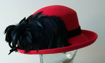 Red Breton-Black Feathers