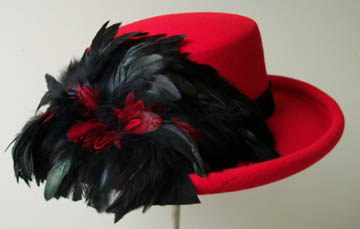 Red Down Gambler/Red Black Feather