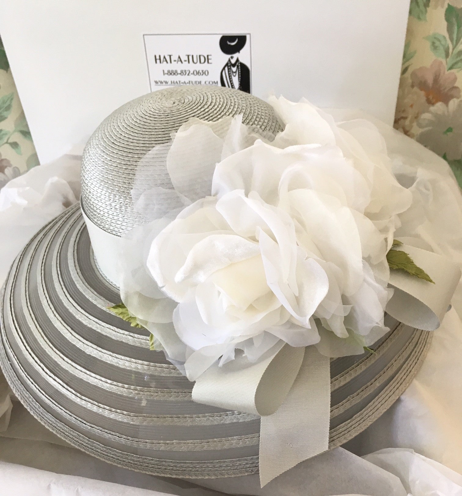 Silver Sheer Breton-White Rose
