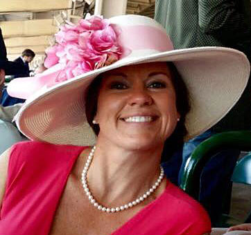 White 5-6 Brim Hat-Pink Hydrangea