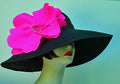 Black Milan 6 Brim-Pink Poppy