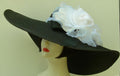 Black Hat 5-6 Brim-White Rose
