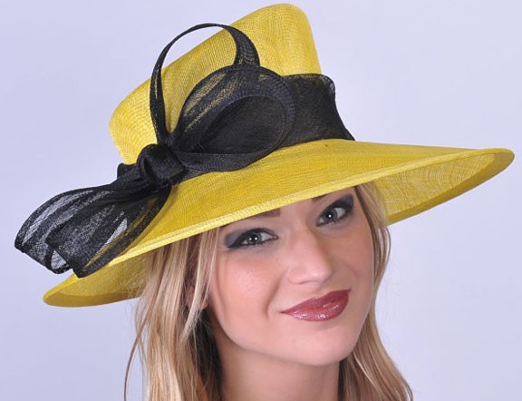 Yellow/Black Slant Crown Hat
