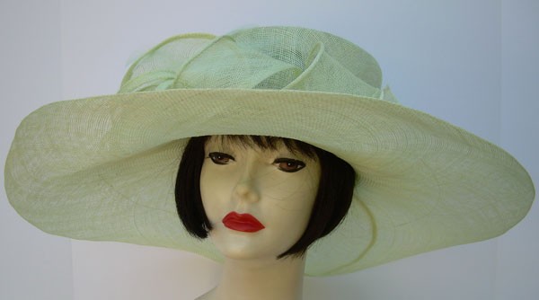 Mint Green Soft Sinamay Picture Hat