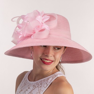 Pink Dressy Hat-Flowers