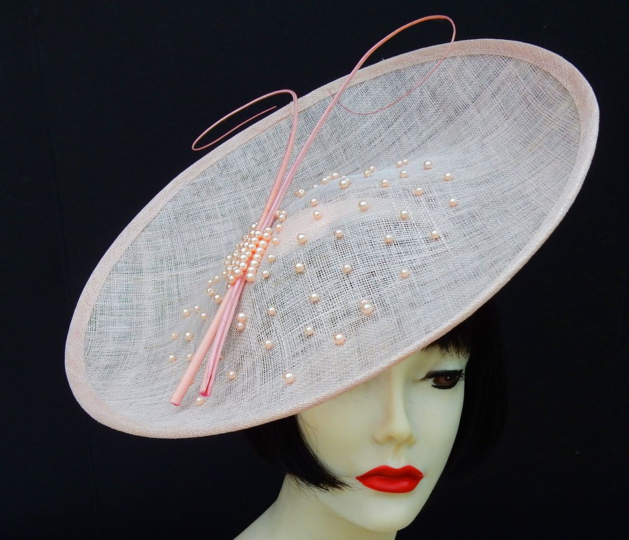 Pink Pearl Large Fascinator