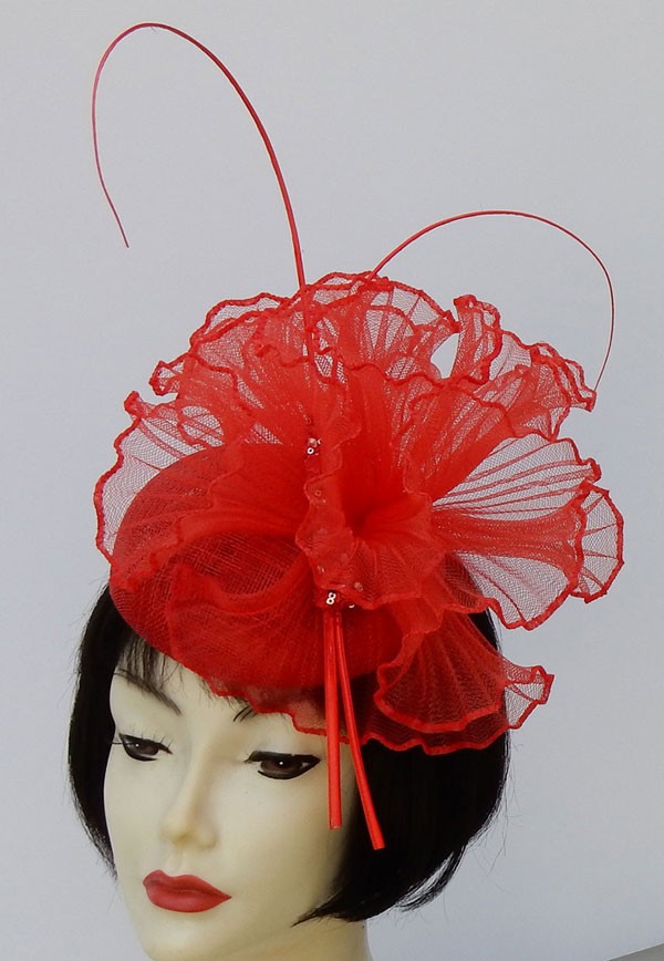 Red Butterfly Fascinator 