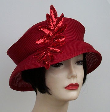 Red Travel Hat/Sequin