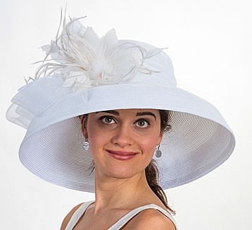 White Dress Derby Hat