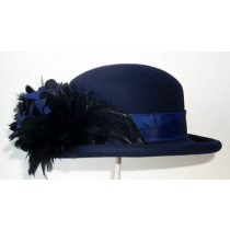 Navy Derby/Black Feathers