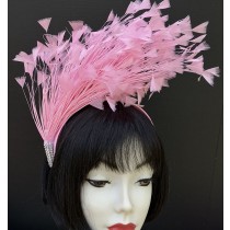 Pale Pink Feather Fascinator