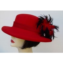 Red Down Gambler/Red Black Feather