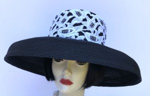 Black White Dress Hat