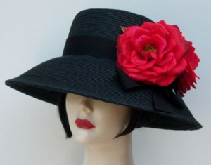 Black 4" Picture/Red Rose