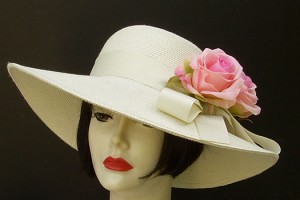 Ivory 4" Picture/Pink Rose