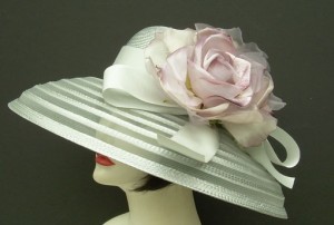 Silver Grey Sheer Breton/Lavender Rose