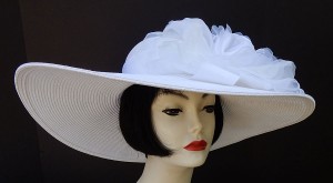 White Derby Hat-6" brim