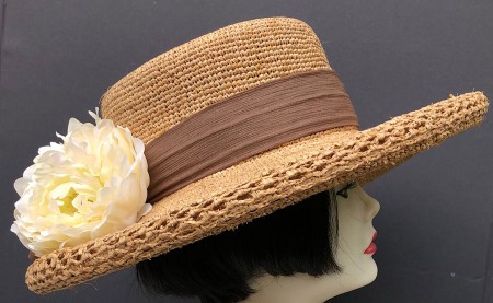 Raffia Straw Hat - Flowers