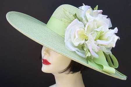 Lime Green Hat-Rose
