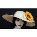 Beige 5.5" Picture Hat-Sunflower