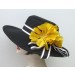 Black 4" Picture/Yellow Poppy/Stripe Ribbon