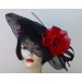 Black Profile/ Red Rose Side View