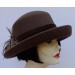 Brown Winter Hat-Feathers