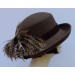 Brown Winter Hat-Feathers
