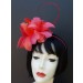 Coral Feather Fascinator