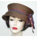 Travel Hat/Brown/Blue Ribbon