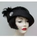 Charcoal Grey Cloche/ Button