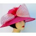 Hot Pink Dot Bow Hat 