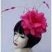 Hot Pink Fascinator-Feathers