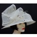 Ivory Dress Derby Hat-Rhinestone