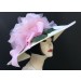 White-Pale Pink Derby Hat
