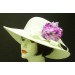 Ivory 4" Picture Hat/ Lavender Hydrangea