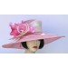 Pink-Ivory Large Brim Hat