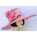 Pink-Ivory Large Brim Hat