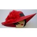 Red 5-6 Brim Derby Hat-Rose