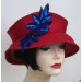 Red Travel Hat/Purple Sequin