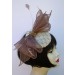 Taupe-Ivory Bow Fascinator 