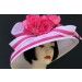 White Pink Dress Derby Hat 