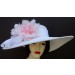 White Pink Flower Hat 