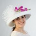White-Orchid Pink Dress Hat