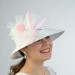 White Pink Dress Hat