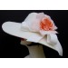 Ivory 5-6" Brim /Apricot Rose