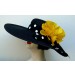 Black 5-6 Brim Hat-Yellow Poppy