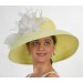 Yellow-White Large Dress Hat